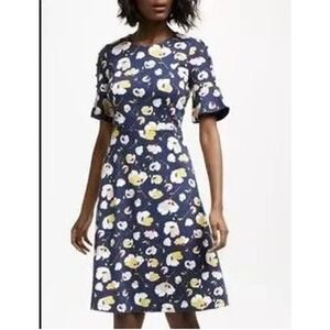 Boden Alexis Jersey Dress Navy Peony 8L